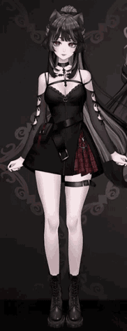 Gif animé gothique fille